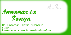 annamaria konya business card
